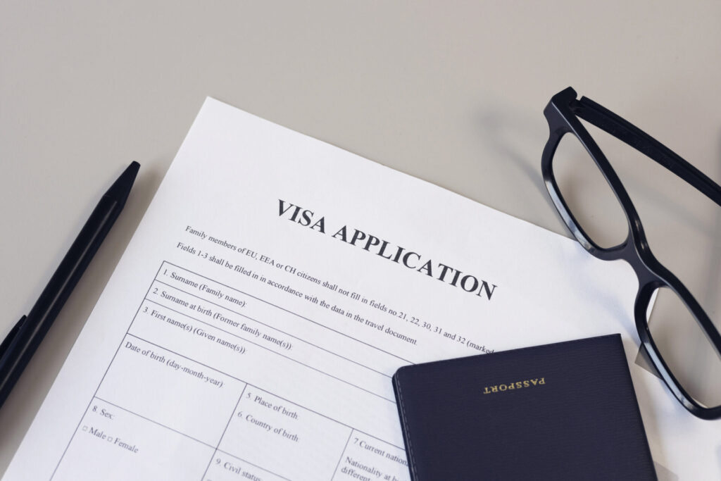 Visa application form