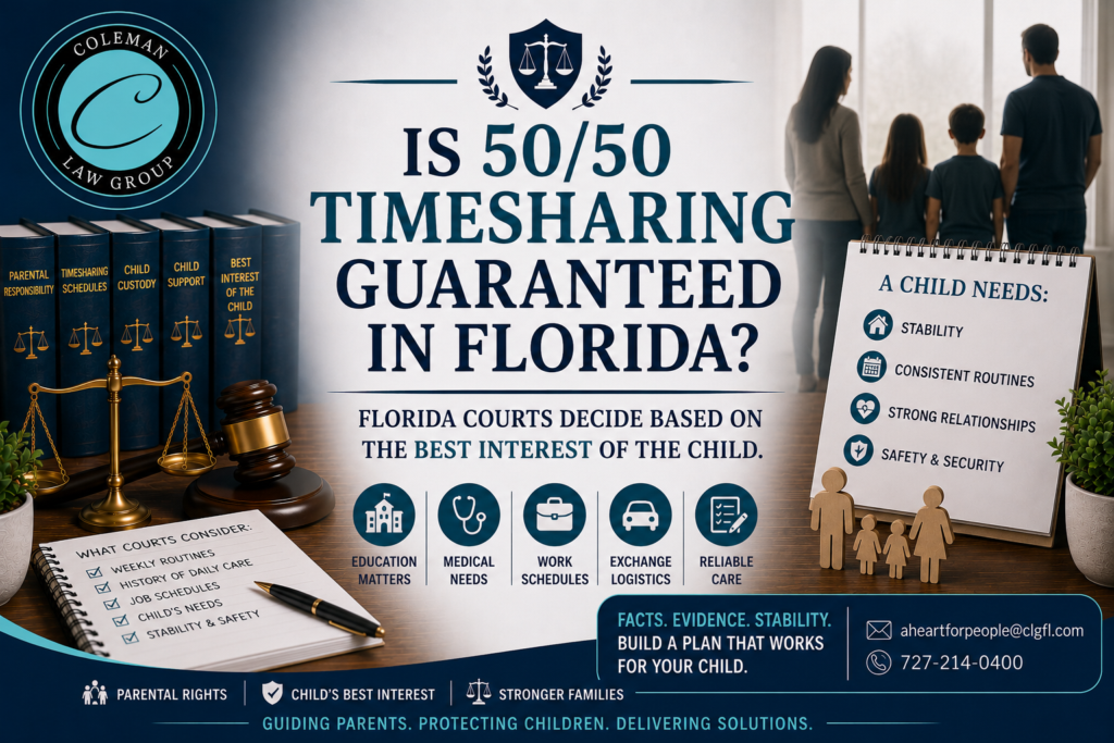 50/50 myth - child best interest in florida