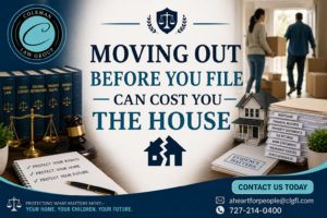 filing divorce petiton before leaving house