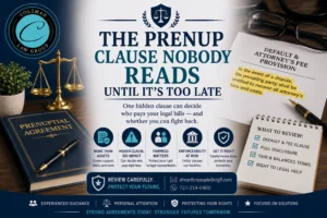 review prenup agreement clauses