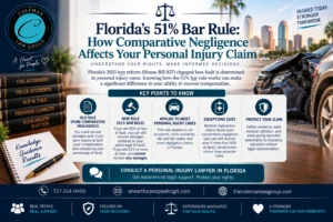 la norma de negligencia comparativa modificada de Florida para los casos de daños personales